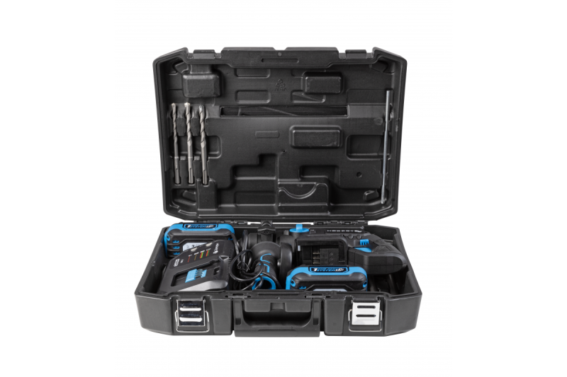 HÖGERT akkus fúrókészlet, 18V, OneAccuSystem, akkumulátorral, töltővel kofferben.