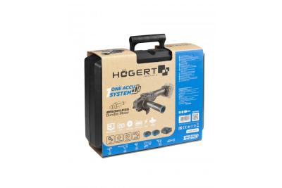 HÖGERT Vezeték nélküli sarokcsiszoló pedálkapcsolóval, 125MM, 18V, készlet akkumulátorral, töltővel, tartozékokkal