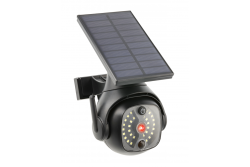 Napárvíz fény mozgás- és alkonyatérzékelővel, GUARDOS, LED, 300lm, 6400K, 1200mAh, IP65, dummy kamera