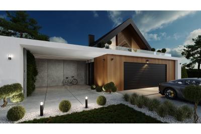 Napárvíz fény mozgás- és alkonyatérzékelővel, GUARDOS, LED, 300lm, 6400K, 1200mAh, IP65, dummy kamera