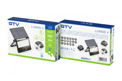Napárvíz fény LUMOS II, LED, 3000lm, 6400K, 2x2600mAh cserélhető, IP65, fekete