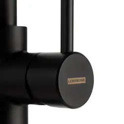 Lorreine Tweed Black PVD konyhai csaptelep teljesen rozsdamentes acél fekete matt Black kihúzható kifolyóval 1208970493