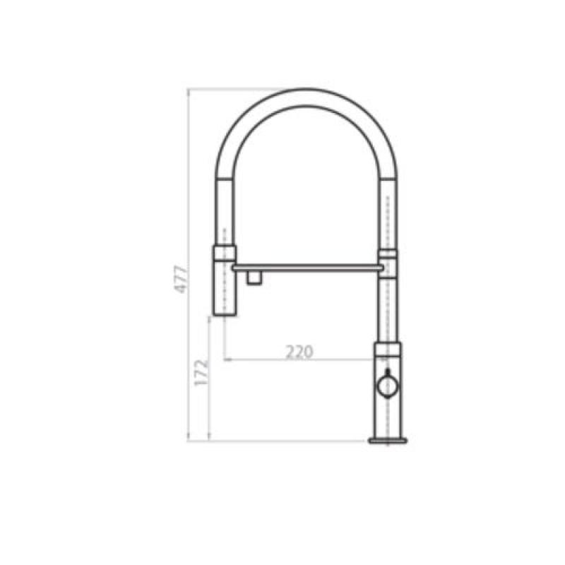 Ausmann Claridge 3-utas keverőcsaptelep rugalmas kifolyóval és szűrt vízzel – Rozsdamentes acél - 1208970505