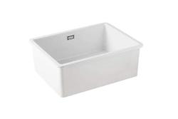 Ausmann Ceramic Ember Kerámia Fehér Mosogató - Felületre és Aláépítésre 54 x 40 cm Rozsdamentes Acél Dugóval 1208970508