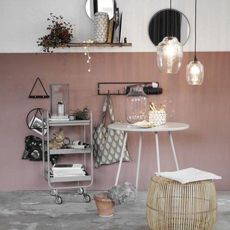 Outlet kerek 40cm tükör Reflexió Matt vas/Fekete - House Doctor a nappaliba Fk0201