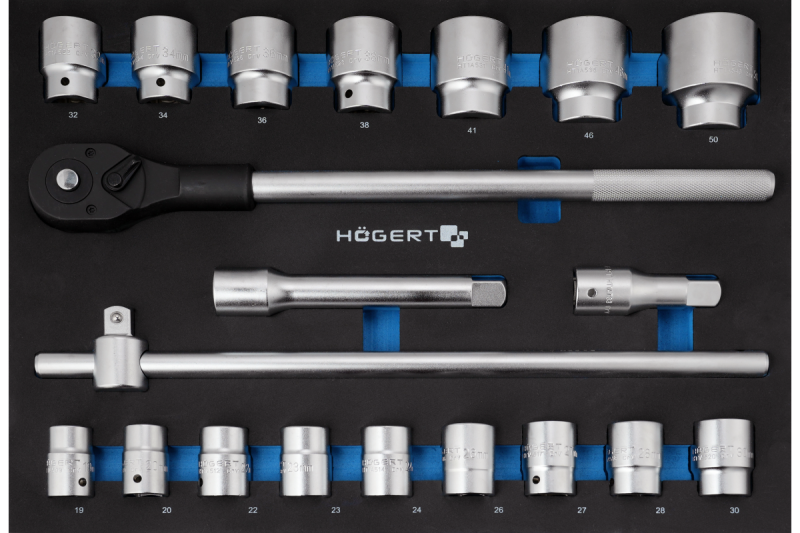 3/4" racsnis szerszámkészlet, 20 darab, EVA-betét