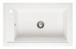 Graniteland Magra Granit Fehér Felépített Mosogató 686 x 427 mm csaplyukkal és rozsdamentes acél dugóval 1208970614