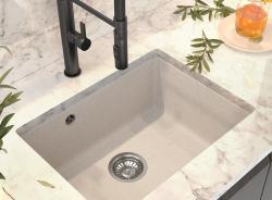 Graniteland Solo Gránit Bézs Homok Alsó Beépítésű Mosogatótálca 535x400 mm Rozsdamentes Acél Dugóval 1208970636