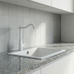 Graniteland Verve klasszikus nosztalgikus konyhai csaptelep fehér 1208970653