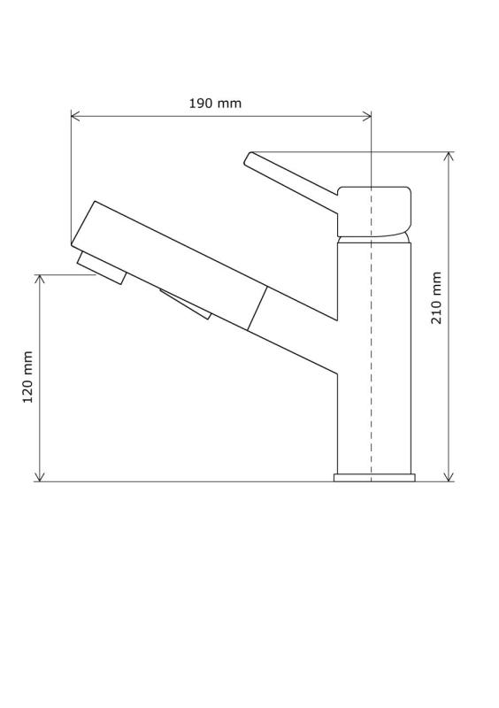 Graniteland Ceres Konyhai Csaptelep Bezs homok színben Kihúzható Kifolyóval és Dupla-Funkciós Kézi Zuhannyal 1208970708