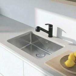 Graniteland Rhea Konyhai Keverőcsap Fekete Kihúzható Kifolyóval és Dupla Funkciós Kézizuhannyal 1208970711