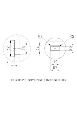 Foster Phantom Base Rozsdamentes Acél Alaplap Munkalap Mosogató 40x40cm Beépíthető Kerámiába, Terméskőbe és Szilárd Felületbe 20mm Vastagság 1208970718