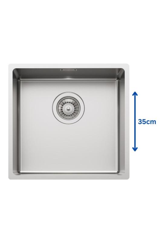 Foster L35 Speciaal 35 cm lang roestvrijstalen spoelbak 365 x 350 mm onderbouw 1208970722