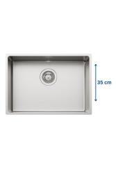 Foster L35 Speciális 35cm hosszú Rozsdamentes acél Mosogató 50 x 35 cm Alulról 1208970723