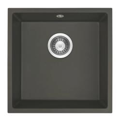 GraniteMy Universal Granit Szürke, sötét Mosogató 40x40 cm Felépítés, Alépítés és Lapbaépítés Rozsdamentes Acél Dugóval 1208970742