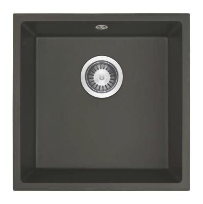 GraniteMy Universal Granit Szürke, sötét Mosogató 40x40 cm Felépítés, Alépítés és Lapbaépítés Rozsdamentes Acél Dugóval 1208970742