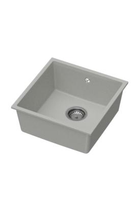 GraniteMy Universal Granit Szürke Mosogató 40x40 cm Felületre, Aláépíthető és Síkba építhető RVS dugóval 1208970743