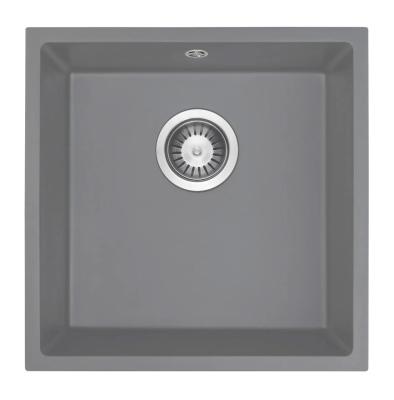 GraniteMy Universal Granit Szürke Mosogató 40x40 cm Felületre, Aláépíthető és Síkba építhető RVS dugóval 1208970743