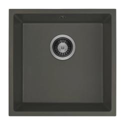 GraniteMy Universal Granit Szürke, sötét Mosogató 40x40 cm Felületi, Alatti és Síkbeépítés Gun metal Dugóval 1208970746