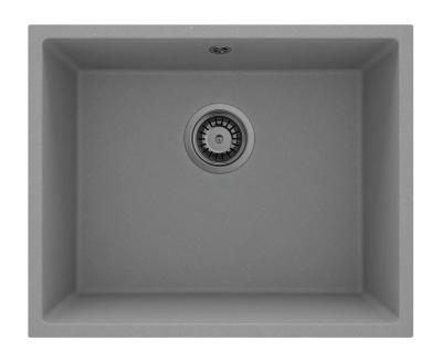 GraniteMy Universal Gránit Szürke Mosogató 50x40 cm Felépítmény, Alépítmény és Síkbeépítés Gun metal Dugóval 1208970758
