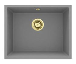 GraniteMy Universal Granit Szürke Mosogató 50x40 cm Felépítés, Alépítés és Síkbeépítés Arany Dugóval 1208970760