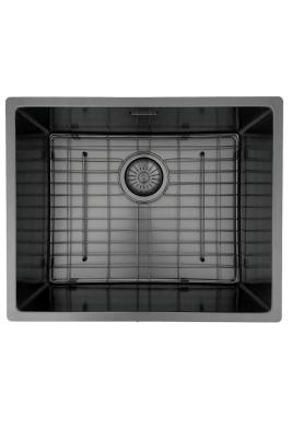 Pure.Sink Prestige Kombinációs készlet Gun metal mosogató 50x40 cm Gun metal Konyhai csapteleppel 1208970763