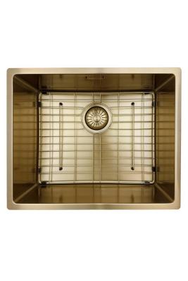 Pure.Sink Prestige Kombinációs szett Arany mosogató 50x40 cm Arany Konyhai csapteleppel 1208970764