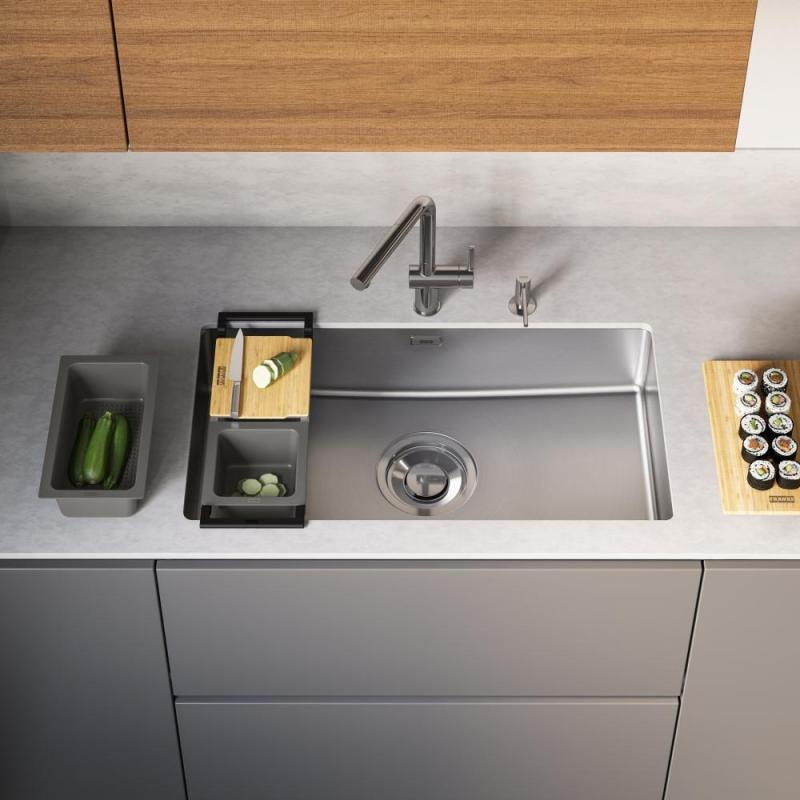 Franke Maris Quiet MQX 110.82 RVS Nagy Mosogató 820x424 mm Alulról épített 122.0694.476