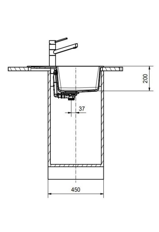 Franke Maris MRG 611-62 Fragranite Matt Fekete Mosogató 62 x 50 cm Felépítmény Csepegtetővel 114.0628.964