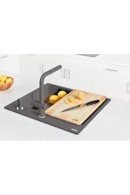 Franke Maris MRG 610-60 Care Fragranite Stone szürke sekély fogyatékkal élő mosogató 635 x 559 mm Felépítés csaptelep lyukkal 114.0729.486