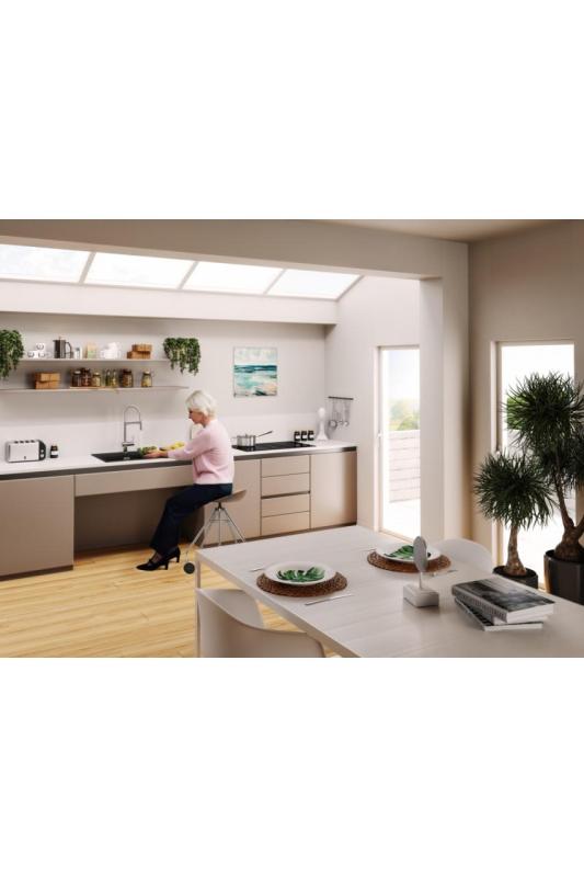 Franke Maris MRG 610-60 Care Fragranite Stone szürke sekély fogyatékkal élő mosogató 635 x 559 mm Felépítés csaptelep lyukkal 114.0729.486