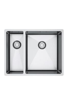 Franke Bolero Plus New R10 B2X 260-34-16 BR 1,5 Féltejes rozsdamentes acél mosogató Lapra szerelhető, alulról szerelhető és felülről szerelhető 56x45 cm 127.0733.338