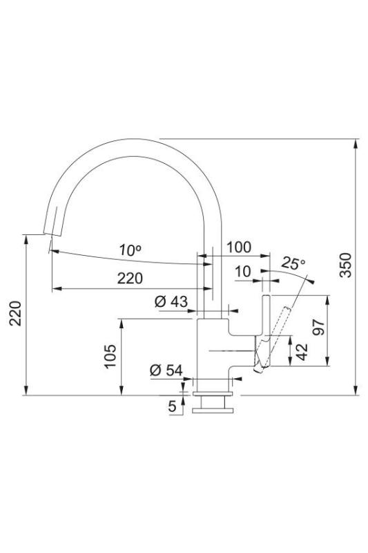 Franke Lina XL Beige Konyhai Keverőcsap Forgatható Kifolyóval 115.0626.025