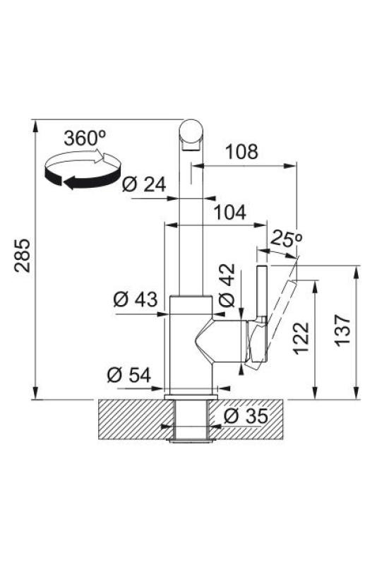 Franke Lina L Konyhai csaptelep Polar fehér kihúzható kifolyóval 115.0728.485