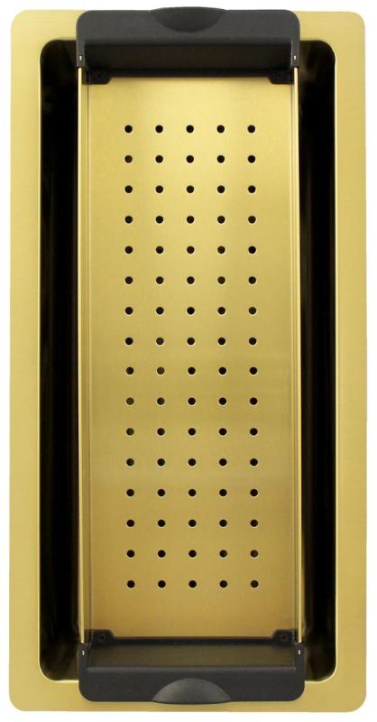 Pure.Sink Exclusivo kis arany mosogató 18x40 cm 10mm sugár alulról, lapba épített és felépített PEX1840-60