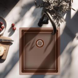 Pure.Sink Exclusivo Réz mosogató 34x40 cm 10mm sugárzó alulról, lapos építésű és felépítő PEX3440-62