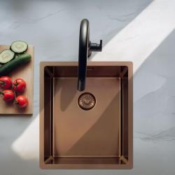 Pure.Sink Exclusivo Réz mosogató 34x40 cm 10mm sugárzó alulról, lapos építésű és felépítő PEX3440-62