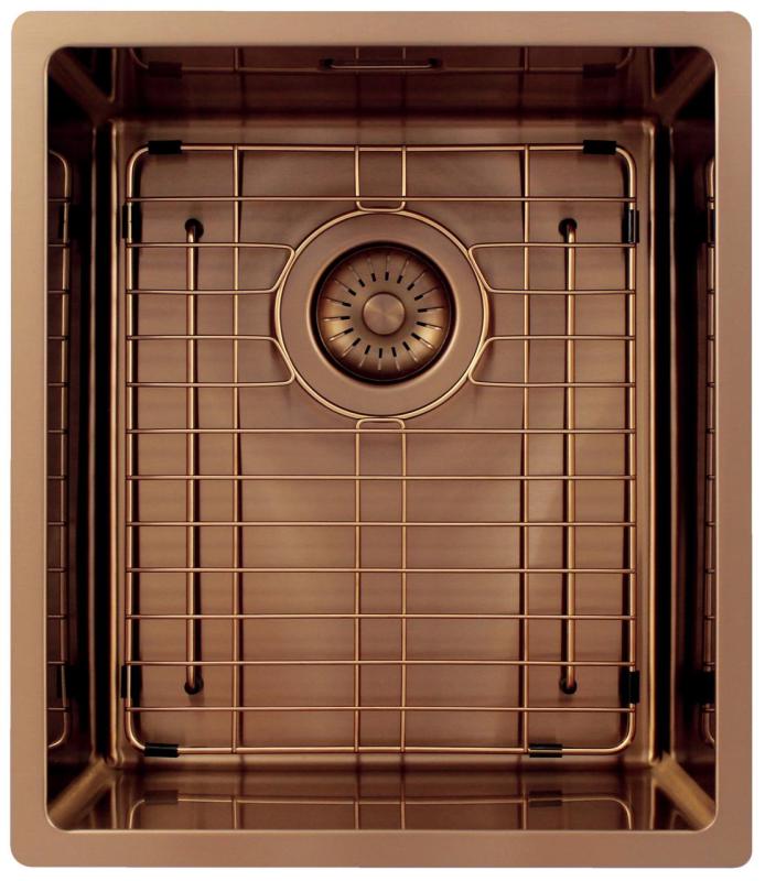 Pure.Sink Exclusivo Réz mosogató 34x40 cm 10mm sugárzó alulról, lapos építésű és felépítő PEX3440-62