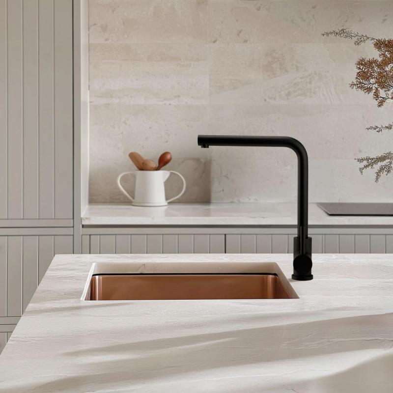 Pure.Sink Exclusivo Réz mosogató 34x40 cm 10mm sugárzó alulról, lapos építésű és felépítő PEX3440-62