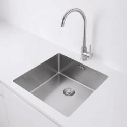 Pure.Sink Exclusivo RVS mosogató 40x40 cm 10mm sugárzású alulról, lapos építésű és felépítésű PEX4040-02