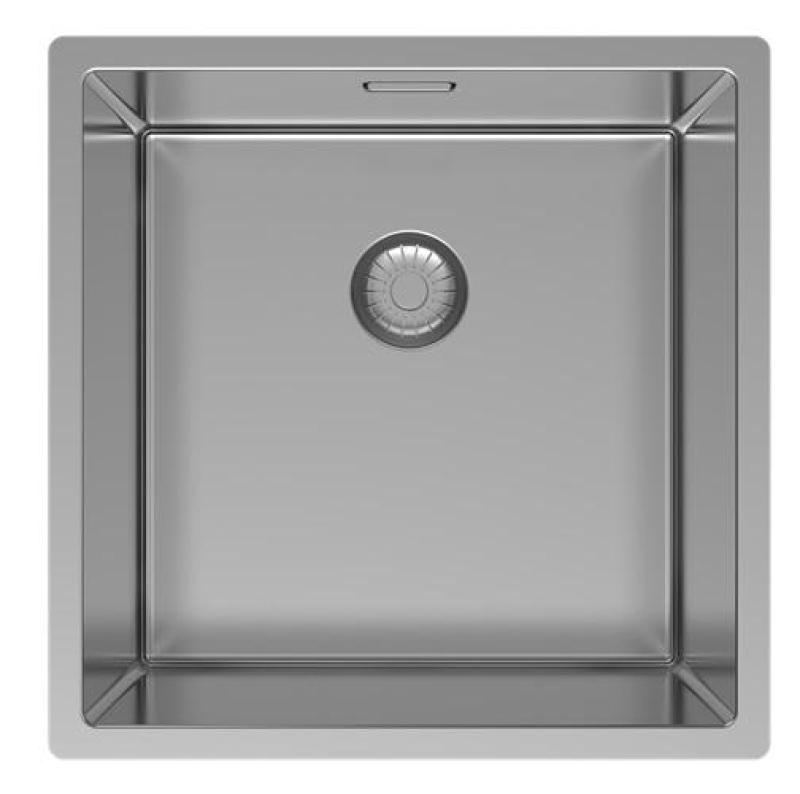 Pure.Sink Exclusivo RVS mosogató 40x40 cm 10mm sugárzású alulról, lapos építésű és felépítésű PEX4040-02
