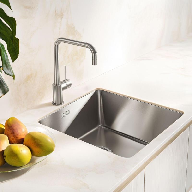 Pure.Sink Exclusivo RVS mosogató 40x40 cm 10mm sugárzású alulról, lapos építésű és felépítésű PEX4040-02