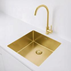 Pure.Sink Exclusivo Arany mosogató 40x40 cm 10mm sugár alulról, laposan és felülről PEX4040-60