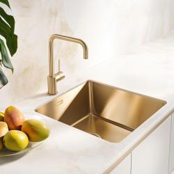 Pure.Sink Exclusivo Arany mosogató 40x40 cm 10mm sugár alulról, laposan és felülről PEX4040-60