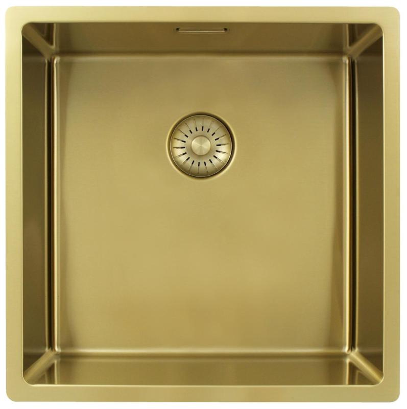 Pure.Sink Exclusivo Arany mosogató 40x40 cm 10mm sugár alulról, laposan és felülről PEX4040-60
