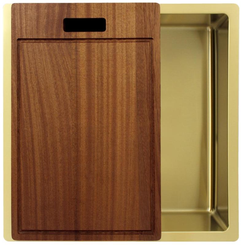 Pure.Sink Exclusivo Arany mosogató 40x40 cm 10mm sugár alulról, laposan és felülről PEX4040-60