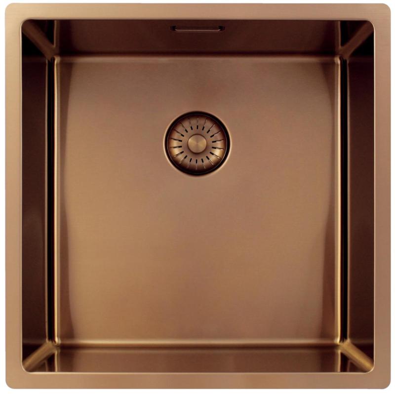 Pure.Sink Exclusivo Réz mosogató 40x40 cm 10mm sugárzó alulról, lapos beépítés és felületi beépítés PEX4040-62