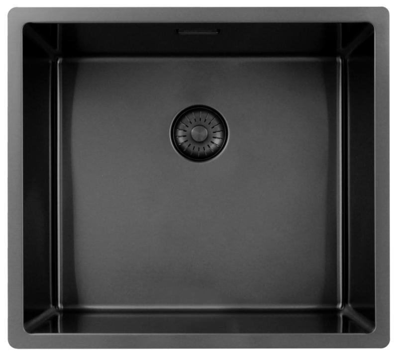 Pure.Sink Exclusivo Gun metal mosogató 45x40 cm 10mm sugárzású alulról, laposan és felülről építve PEX4540-61