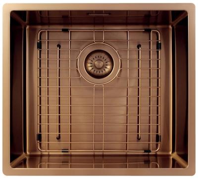 Pure.Sink Exclusivo Réz mosogató 45x40 cm 10mm sugarú alulról, laposan és felülről építve PEX4540-62