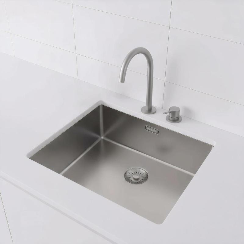 Pure.Sink Exclusivo RVS mosogató 50x40 cm 10mm sugár alulról, lapos építésű és felülről PEX5040-02